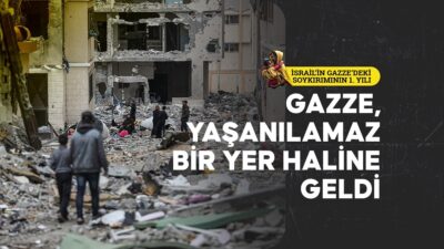 İsrail, bir yıl boyunca aralıksız şekilde bombaladığı Gazze Şeridi'nde kadın,