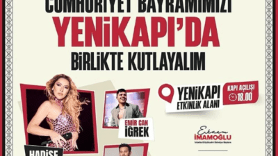 Cumhuriyet'in 101. yıl dönümü, İstanbul'da çeşitli etkinliklerle, coşkuyla kutlanacak. İBB