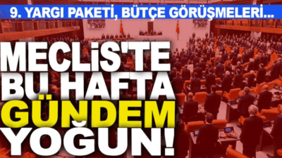 Haftalık çalışmasına 5 Kasım Salı günü başlayacak Genel Kurulda, kamuoyunda