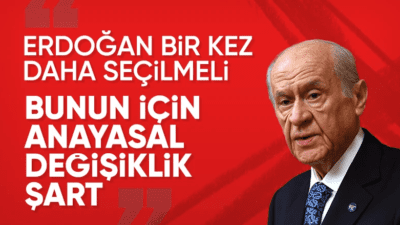 Anayasa tartışmalarına değinen Devlet Bahçeli, Cumhurbaşkanı Erdoğan'ın bir dönem daha