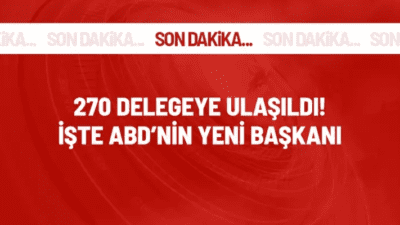 ABD başkanlık seçimlerini resmi olmayan sonuçlara göre 277 delege sayısına