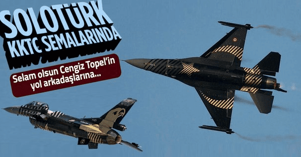 Türk Hava Kuvvetlerinin gösteri ekibi SOLOTÜRK, KKTC'nin 41. kuruluş yıl