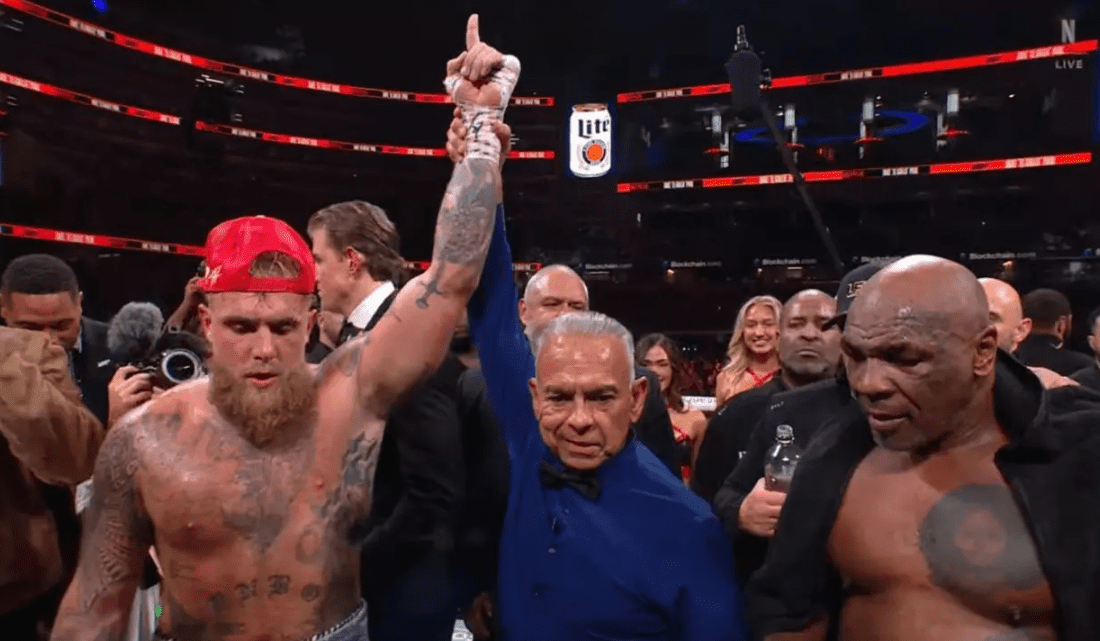 Dünyanın merakla beklediği Mike Tyson-Jake Paul boks maçı sona erdi.