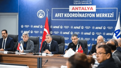 Antalya Valisi Hulusi Şahin başkanlığında kış ayında olası afet ve