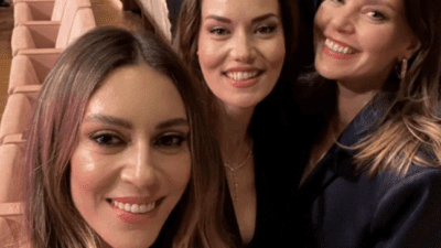 Fahriye Evcen, Aslı Enver ve Sinem Kobal bir davette buluştu.