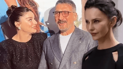 Cem Davran, “39 Derecede Aşk” filminin galasında rol arkadaşı Ayça