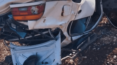 Şanlıurfa’nın Halfeti ilçesinde, sürücüsünün direksiyon başında uyuduğu otomobil takla attı.