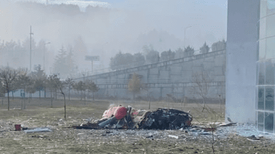 Muğla Eğitim ve Araştırma Hastanesi'ne çarpan ambulans helikopter, yakındaki boş