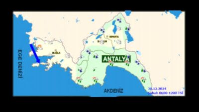 Meteoroloji Genel Müdürlüğü'nden alınan bilgilere göre Antalya için 5 günlük