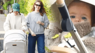 Ünlü oyuncu Burcu Biricik önceki gün Ulus’ta kızı Luna ve