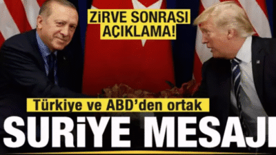 Suriye Çalışma Grubuna ilişkin Türkiye-ABD Ortak Açıklaması yapıldı. Yapılan açıklamada,
