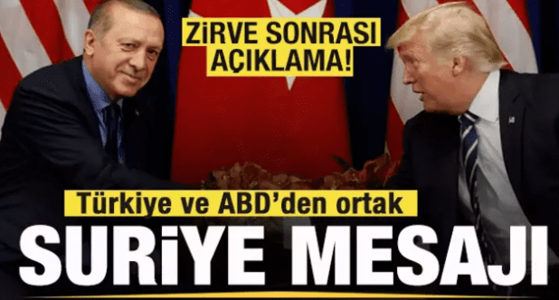 Suriye Çalışma Grubuna ilişkin Türkiye-ABD Ortak Açıklaması yapıldı. Yapılan açıklamada,