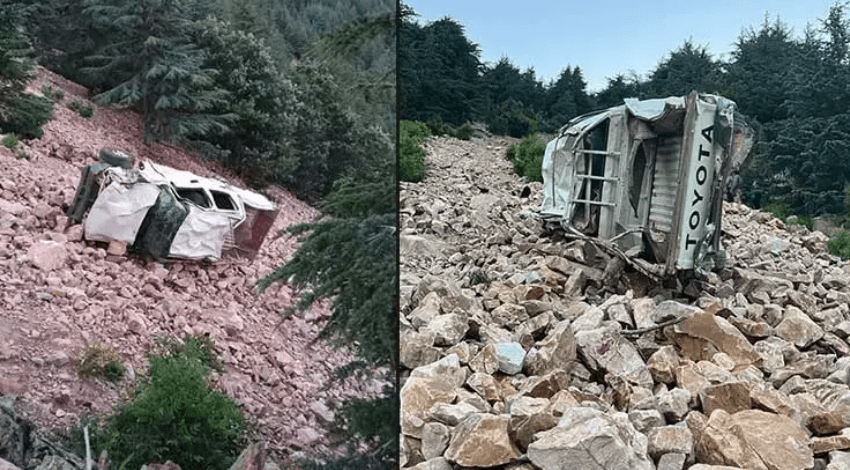 Gaziantep'in İslahiye ilçesinde, uçuruma devrilen pikaptaki 3 kişi hayatını kaybetti,