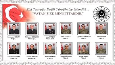 Irak'ın kuzeyinde Pençe-Kilit Harekatı bölgesi 22-23 Aralık günlerinde yaşanan çatışmalarda