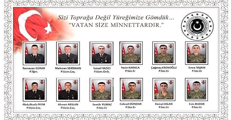 Irak'ın kuzeyinde Pençe-Kilit Harekatı bölgesi 22-23 Aralık günlerinde yaşanan çatışmalarda