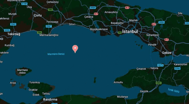 Marmara Denizi'nde Silivri açıklarında 4,1 büyüklüğünde deprem meydana geldi.