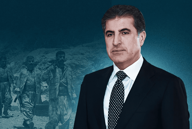 Kürdistan Bölgesi Başkanı Neçirvan Barzani, PKK'nin bugün Süleymaniye'de gerçekleştirdiği silah