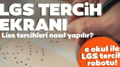 LGS tercih süreci, 14 Temmuz 2025 bugün başladı. Milli Eğitim