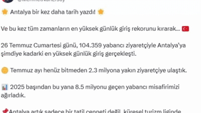 ANKARA, (DHA)- KÜLTÜR ve Turizm Bakanı Mehmet Nuri Ersoy, Antalya'da