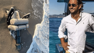 Yalova'dan Bozcaada'ya gitmek üzere denize açıldığı teknesi, parçalanmış ve yarı