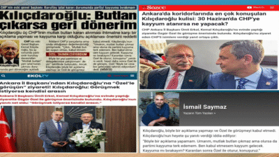 Eski CHP Genel Başkanı Kemal Kılıçdaroğlu’nun, kendisi hakkında “yakın çevresi”ne