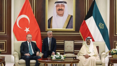 Cumhurbaşkanı Recep Tayyip Erdoğan ve Kuveyt Emiri Şeyh Meşal el-Ahmed