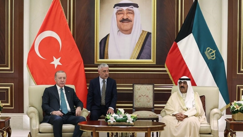Cumhurbaşkanı Recep Tayyip Erdoğan ve Kuveyt Emiri Şeyh Meşal el-Ahmed