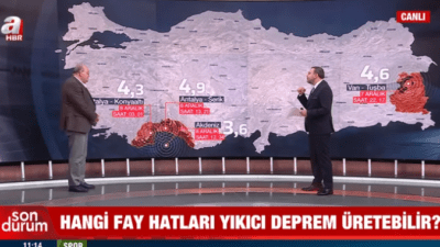 Antalya’da 8 Aralık’ta 4.3 ve 4.9 büyüklüğündeki depremler meydana geldi.