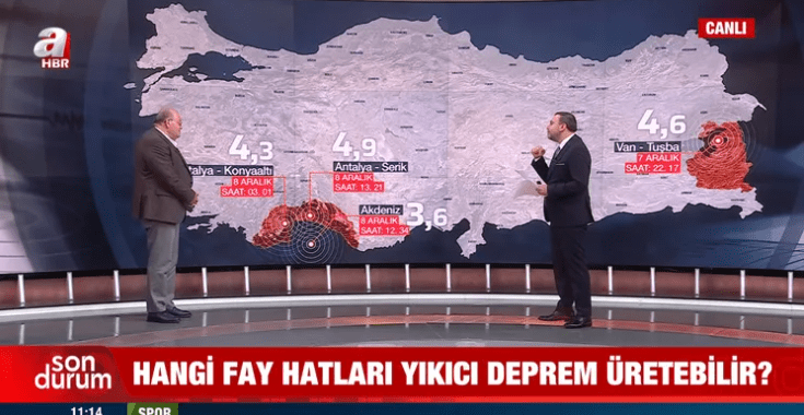 Antalya’da daha büyük bir deprem bekleniyor mu? Uzman isim açıkladı: Geçmiş yıllara baktığımızda… Antalya’da 8 Aralık’ta 4.3 ve 4.9 büyüklüğündeki depremler meydana geldi.