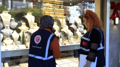 Antalya Ticaret İl Müdürlüğü ekiplerince kuyumcu ve emlakçılara yönelik denetim