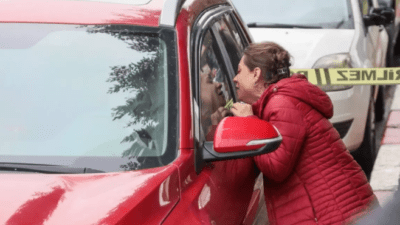 Antalya'da eşi Habip Topçu'nun otomobilinde ölü bulunduğu haberini alan Özge