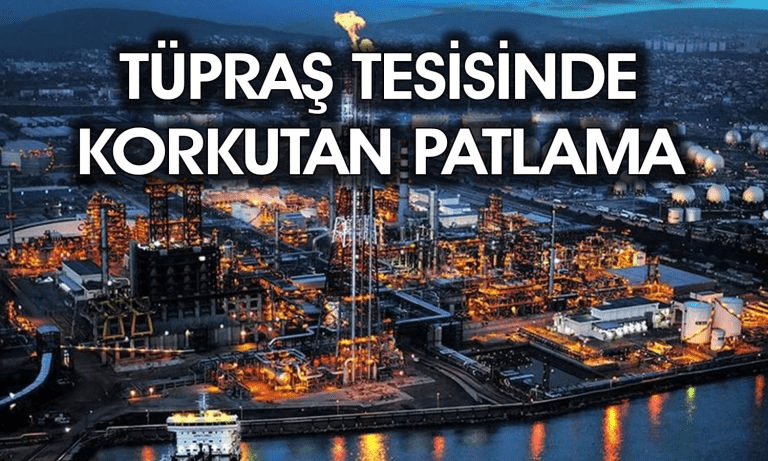 TÜPRAŞ İzmit rafinerisinde patlama meydana geldi. Bölgeye çok sayıda ekip