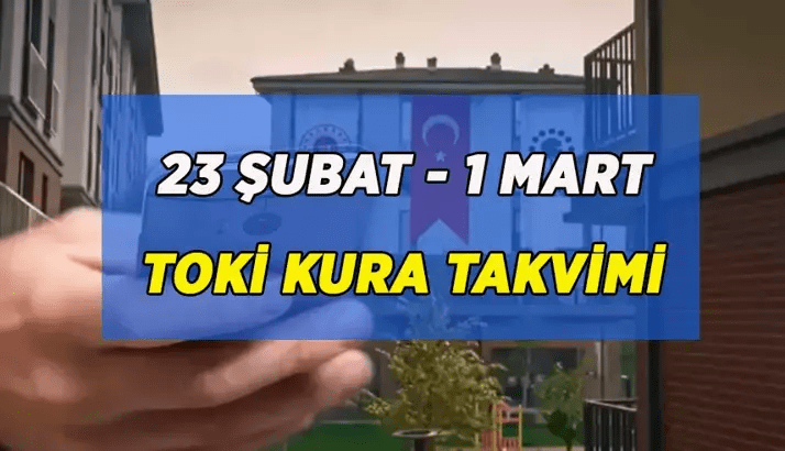 TOKİ KURA TAKVİMİ YENİ HAFTA! Bugün hangi TOKİ kurası çekilecek? 23-28 Mart TOKİ kura çekilişleri TOKİ kura çekilişleri hız kesmeden devam ediyor. Haftalık olarak belirlenen