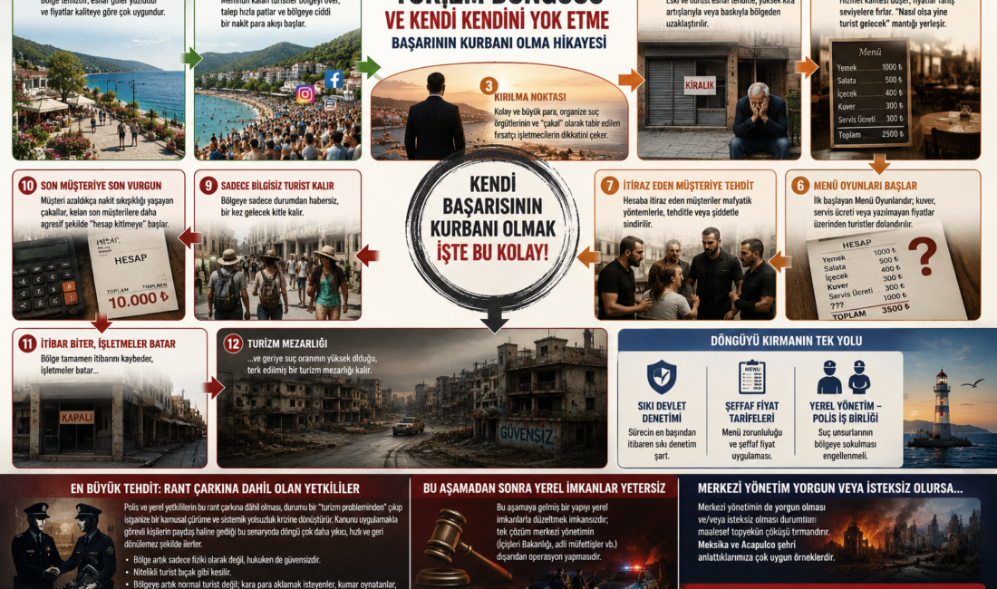 Temiz, güvenli ve uygun fiyatlı bir turizm bölgesinin zamanla fırsatçılık,