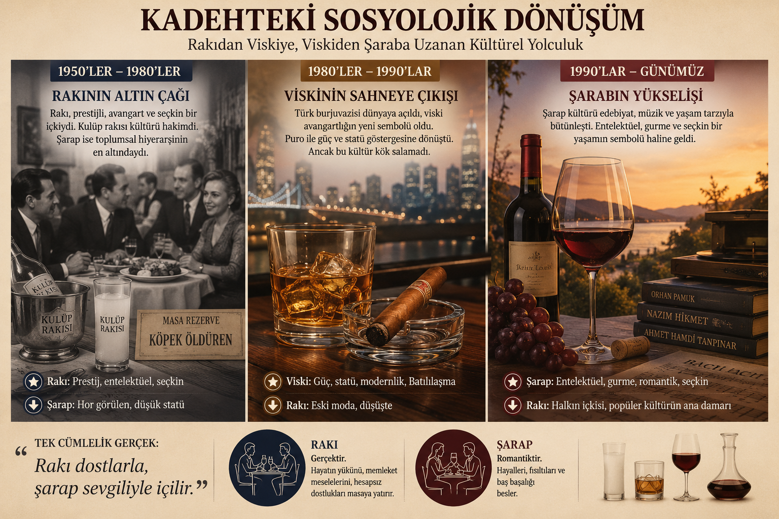 Türkiye’de içki kültürü yalnızca damak zevkiyle değil, toplumsal değişimlerle de