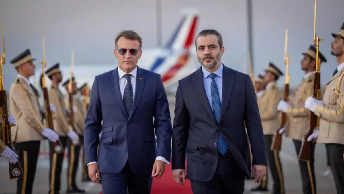 Suriye'ye ziyarette bulunan Fransa Cumhurbaşkanı Emmanuel Macron'un kaldığı otelin yakınlarında