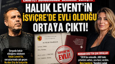 Emniyet sorgusunda yapılan kimlik tespitinde bekâr olduğunu söyleyen Haluk Levent’in,