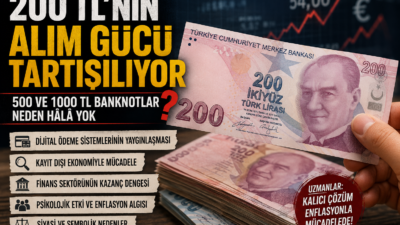 Türk lirasındaki değer kaybı ve yüksek enflasyon, 200 TL'nin satın