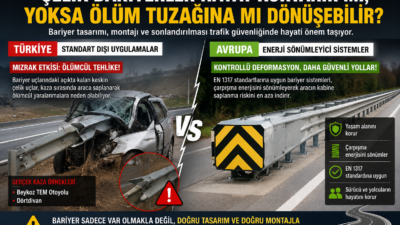 Türkiye’de karayollarında kullanılan çelik bariyerlerin tasarımı ve montajı yeniden gündemde.