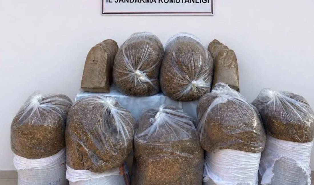 Antalya'da jandarma ekiplerinin Aksu ve Serik ilçelerinde kaçak tütün ve