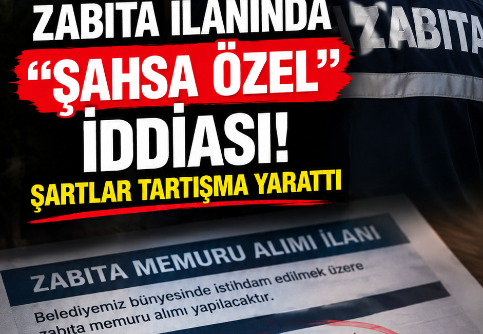Spot: Bir belediyenin zabıta memuru alım ilanında yer alan KPSS