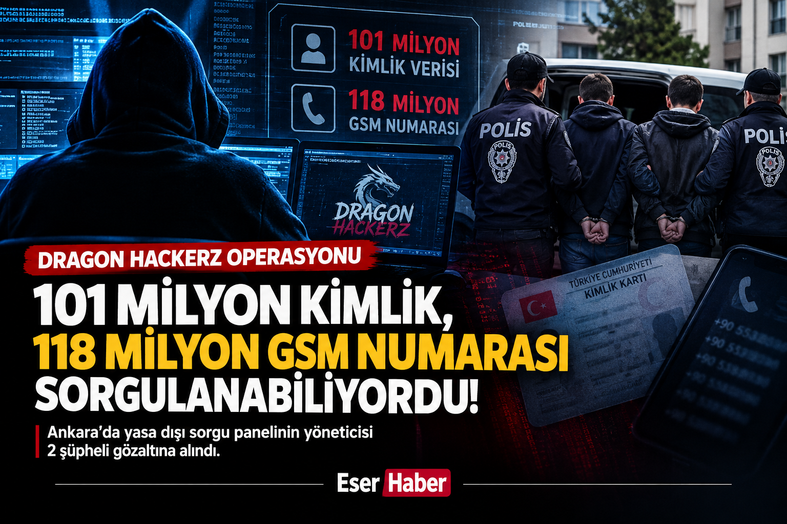 Ankara'da 101 milyon kişiye ait kimlik verisi ve 118 milyon