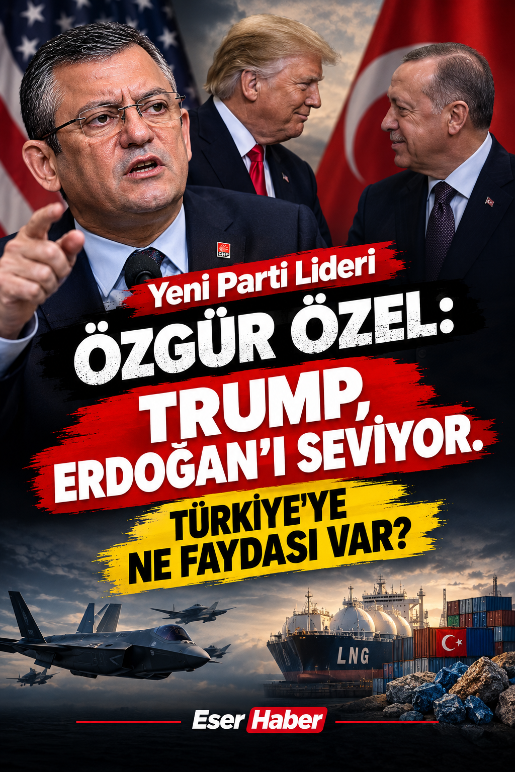 YENİ Parti Lideri Özgür Özel, ABD Başkanı Donald Trump ile
