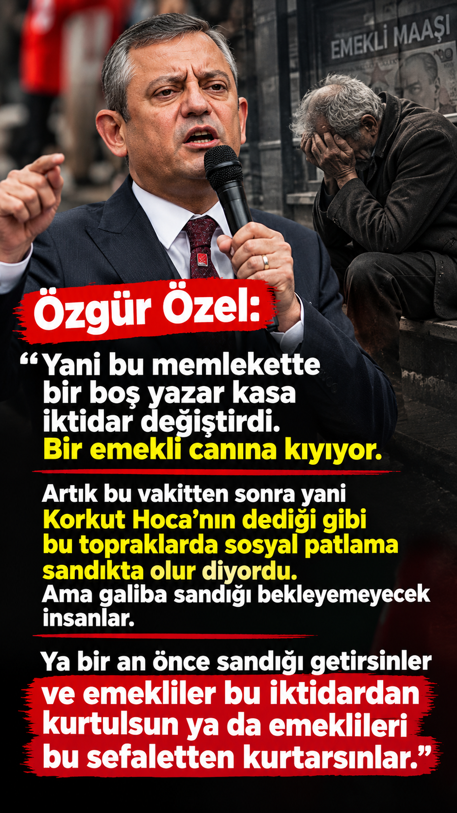 YENİ Parti Genel Başkanı Özgür Özel, Ankara’da Anayasa Mahkemesi önünde