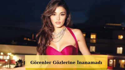 Hande Erçel reklam çekimi için sarı peruk takarak bambaşka bir