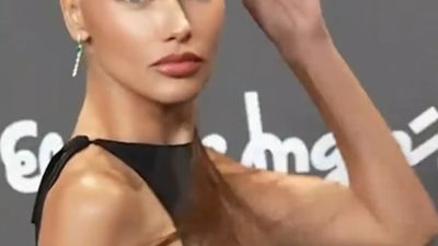 Dünyaca ünlü Brezilyalı model Adriana Lima, İspanya’nın başkenti Madrid’de katıldığı