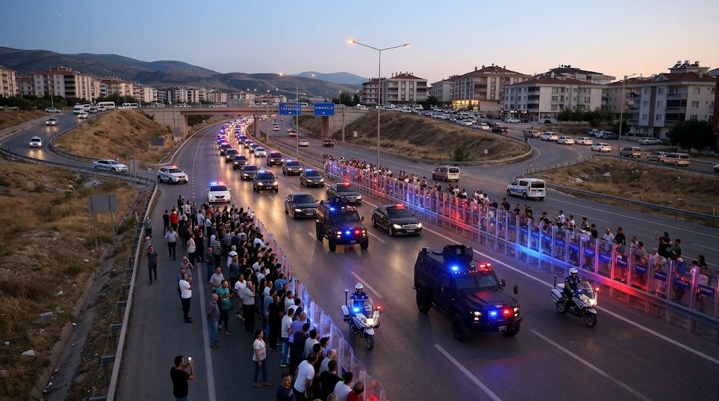 Manisa Turgutlu’daki Saldırı Sonrası Bakanların Konvoyu Gündem Oldu Manisa’nın Turgutlu ilçesinde bir okul yakınında gerçekleşen silahlı saldırı sonrası