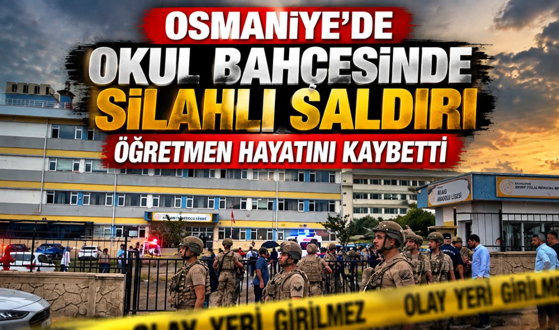Osmaniye’de okul bahçesinde silahlı saldırı: Öğretmen hayatını kaybetti Osmaniye’de Farabi Anadolu Lisesi’nin bahçesinde silahlı saldırıya uğrayan öğretmen Mehmet