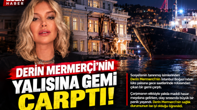 İstanbul Boğazı’nda gece saatlerinde rotasından çıkan bir gemi, Derin Mermerci’nin