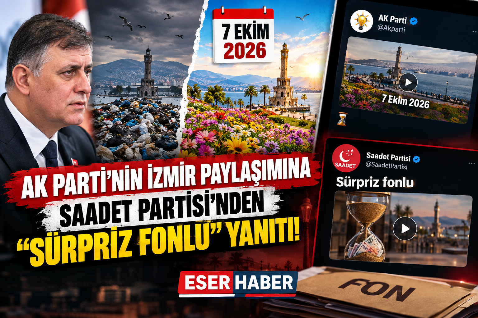 AKP’nin Cemil Tugay’ın partiye katılımına gönderme yapan İzmir videosuna Saadet